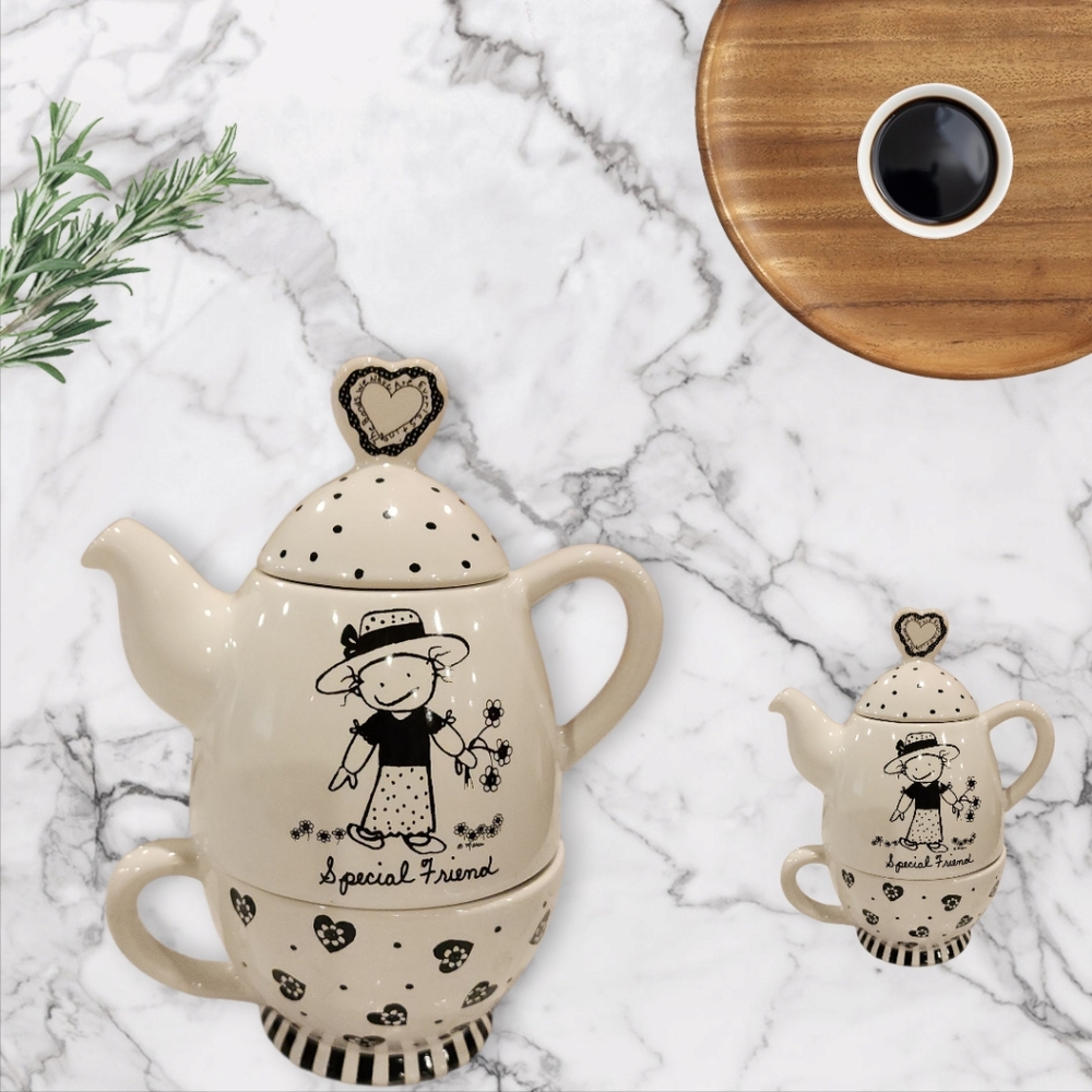 Children of the Light Special Friend Tea Pot and Cup 3 Piece Set